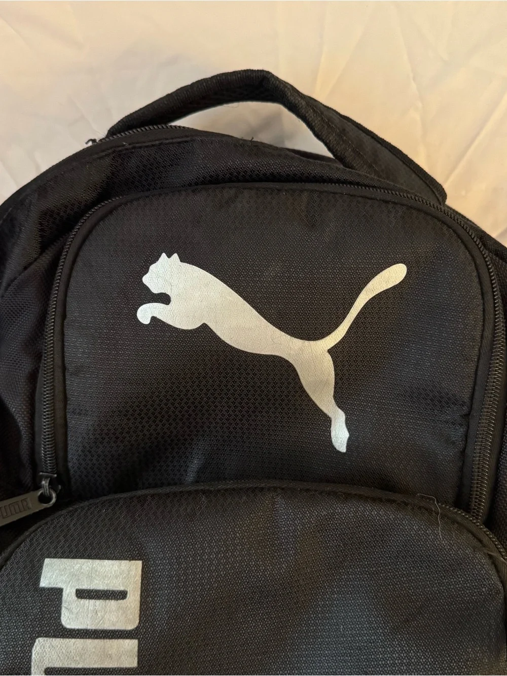 Puma Black Backpack with White Logo